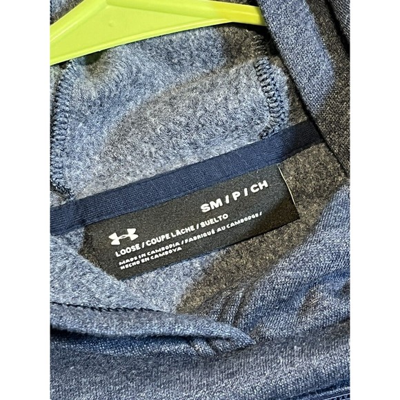 Under Armour Small Project‎ Rock Cropped Fleece Pullover Hoodie Navy Oversized - Picture 4 of 5
